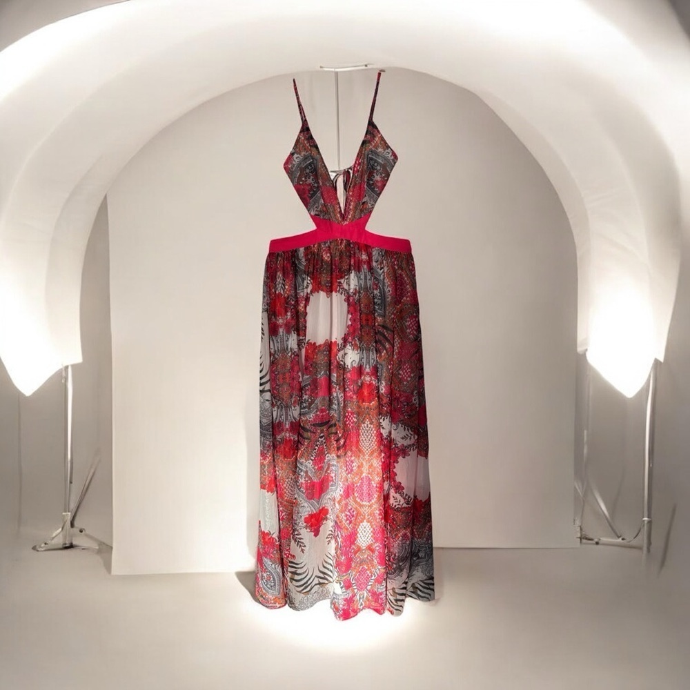 Fashion Nova Beautiful Malibu Sundays Printed Maxi Dress. Size XL - Picture 4 of 4